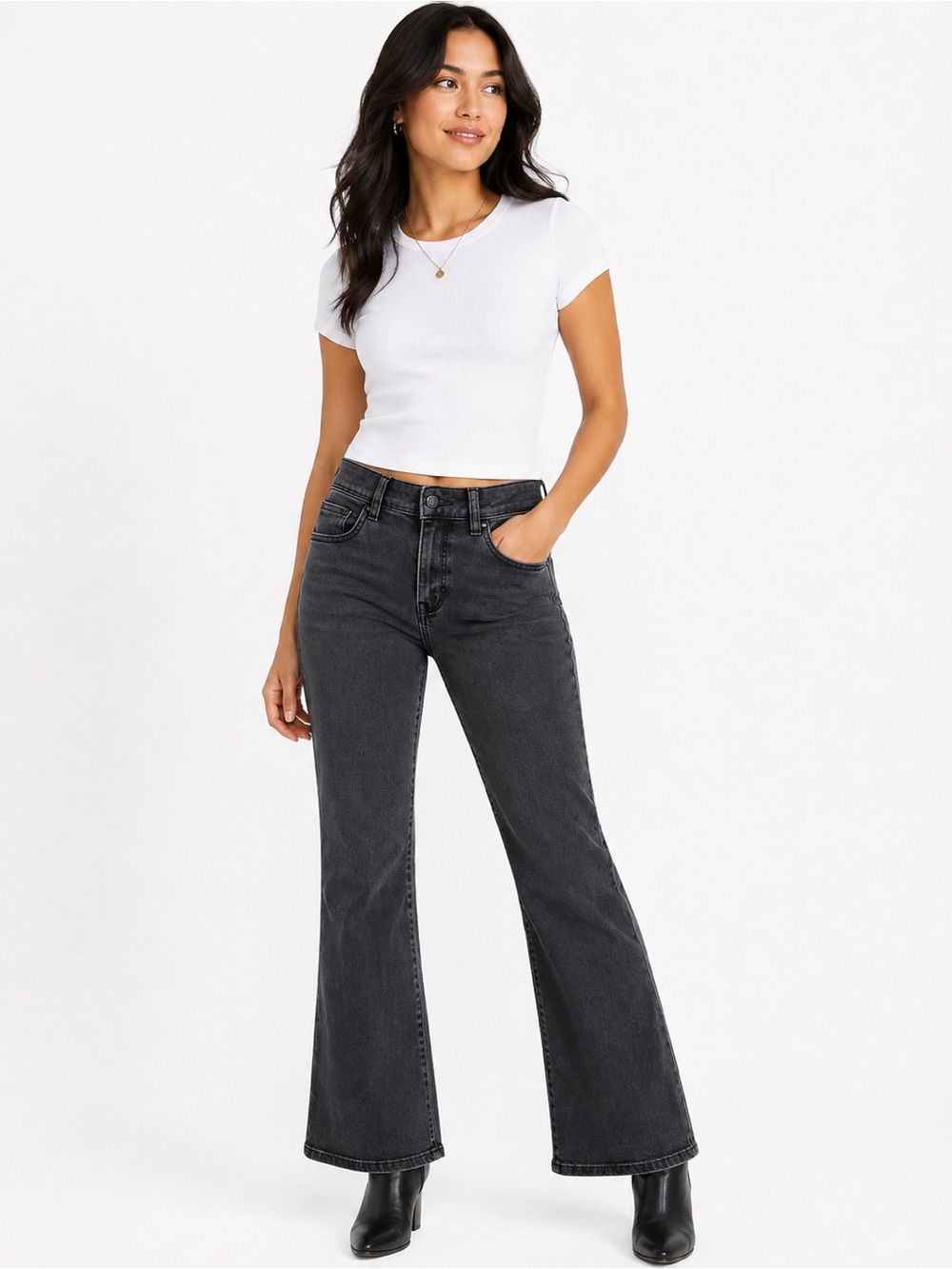 American Eagle Black Kick Boot Jeans